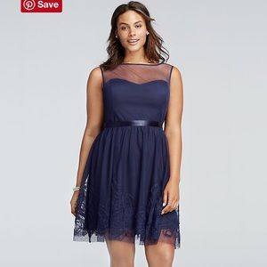 Navy David’s Bridal short bridesmaid dress NWT